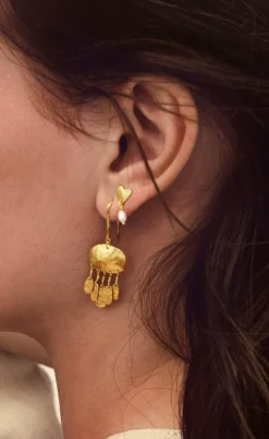 Maanesten Øreringe - Vesta - Gold Colour