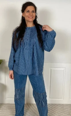 Marta Du Chateau Bluse - Eulalie - Medium Blue