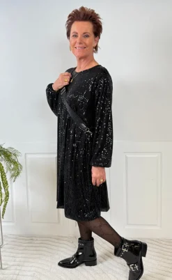 Marta Du Chateau Kjole - Beline - Black Solid