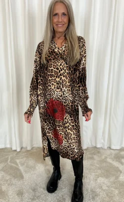 Marta Du Chateau Kjole - Eloise Dress - Moro Red Flower