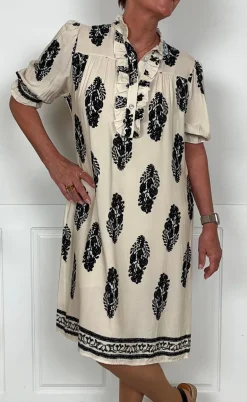 Marta Du Chateau Kjole - Naomi - Beige/Black