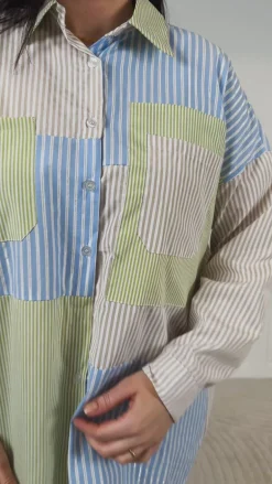 Marta Du Chateau Skjorte - Blandine - Multi Beige