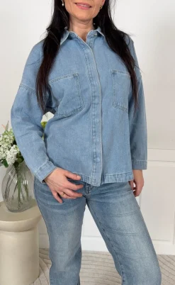 Marta Du Chateau Skjorte - Ivana - Blue Denim