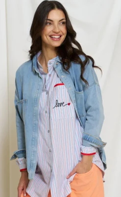 Marta Du Chateau Skjorte - Ivana - Blue Denim