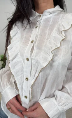 Marta Du Chateau Skjorte - Laurette - White/Beige