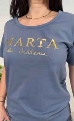 Marta Du Chateau T-shirt - Jeanette -  Denim Blue