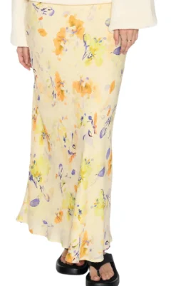 Moves Nederdel - Gebry Satin - Pastel Yellow