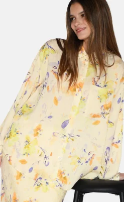 Moves Skjorte - Lenora - Pastel Yellow