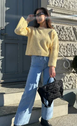 Moves Striktrøje - Colina Jumper - Pastel Yellow