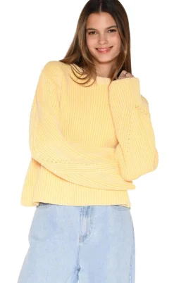 Moves Striktrøje - Colina Jumper - Pastel Yellow