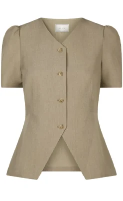 Neo Noir Bluse - Jules - Dark Taupe