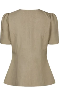 Neo Noir Bluse - Jules - Dark Taupe
