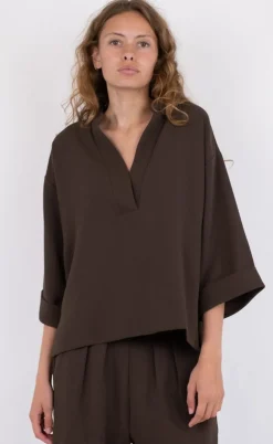 Neo Noir Bluse - Luma - Brown