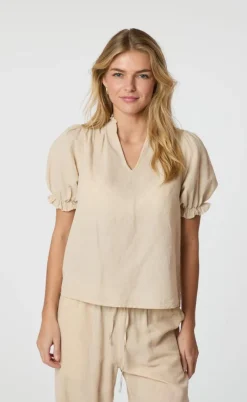 Neo Noir Bluse - Odesa Linen - Sand