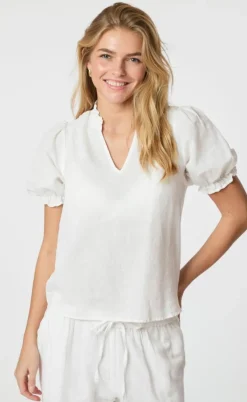 Neo Noir Bluse - Odesa Linen - White