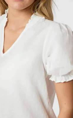 Neo Noir Bluse - Odesa Linen - White