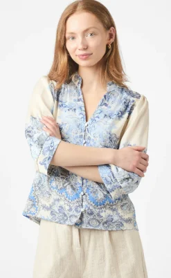 Neo Noir Bluse - Roselle Artist - Powder Blue