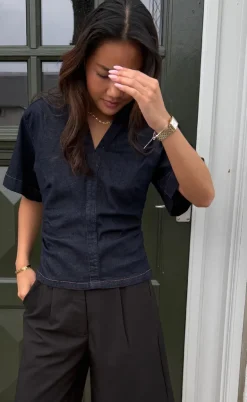 Neo Noir Bluse - Spenda - Dark Blue
