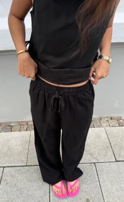 Neo Noir Bukser - Sonar Linen - Black