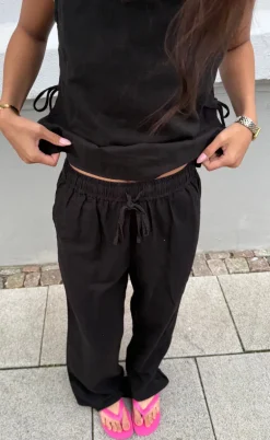 Neo Noir Bukser - Sonar Linen - Black