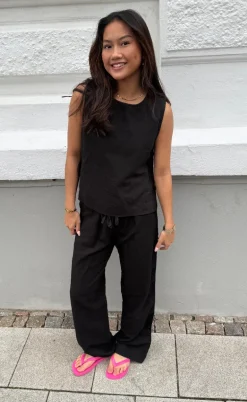 Neo Noir Bukser - Sonar Linen - Black