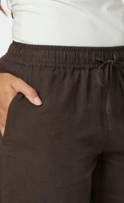 Neo Noir Bukser - Sonar Linen - Dark Brown