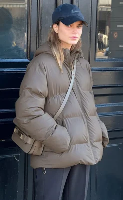 Neo Noir Jakke - Fox Puffer - Dark Taupe