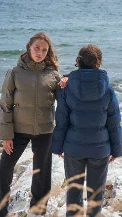 Neo Noir Jakke - Fox Puffer - Dark Taupe