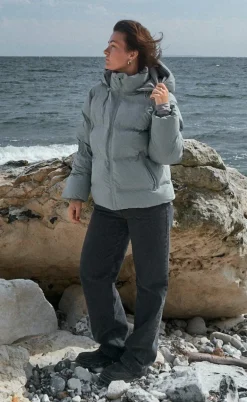 Neo Noir Jakke - Fox Puffer - Light Grey