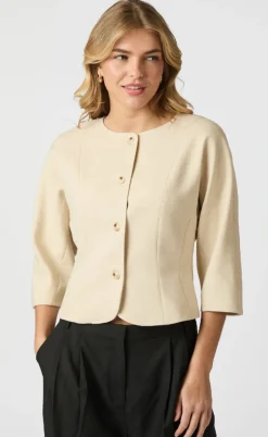 Neo Noir Jakke - Mesto - Beige Melange