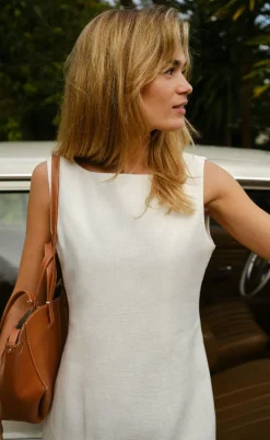 Neo Noir Kjole - Bruna Ramie - Off White