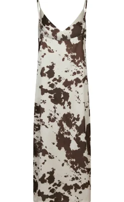 Neo Noir Kjole - Kamran Cow Print - Brown