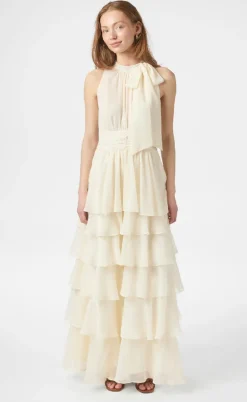 Neo Noir Kjole - Marli Chiffon - Light Yellow