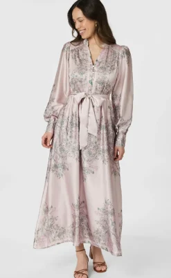 Neo Noir Kjole - Nova Paisley Border - Rose