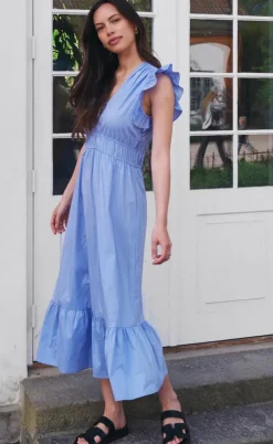 Neo Noir Kjole - Pollana Poplin - Sky Blue