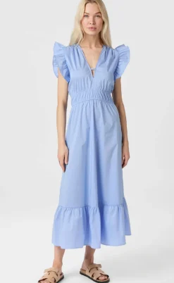 Neo Noir Kjole - Pollana Poplin - Sky Blue