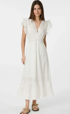 Neo Noir Kjole - Pollana Poplin - White