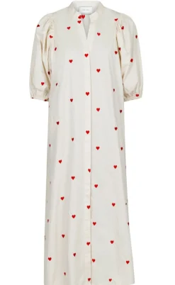 Neo Noir Kjole - Verossa Hearts - Creme