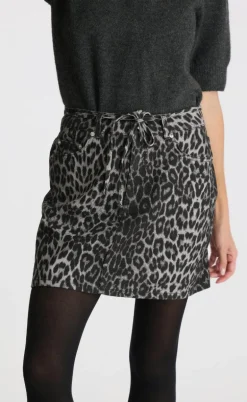 Neo Noir Nederdel - Henrietta - Grey Leopard