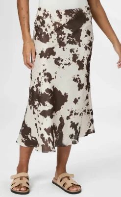 Neo Noir Nederdel - Viso Cow Print - Brown