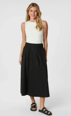 Neo Noir Nederdel - Yara Poplin - Black