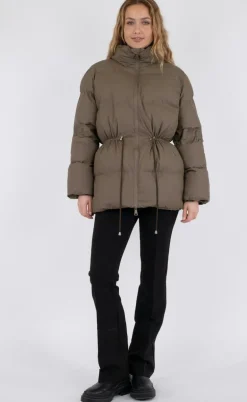 Neo Noir Puffer Jakke - Mayra - Dark Taupe