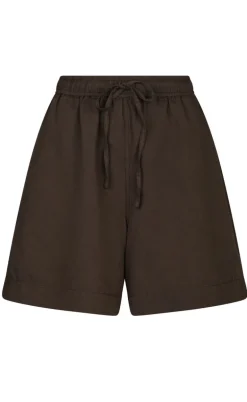 Neo Noir Shorts - Shala Linen - Dark Brown