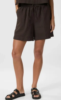 Neo Noir Shorts - Shala Linen - Dark Brown