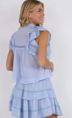 Neo Noir Top - Jayla - Light Blue