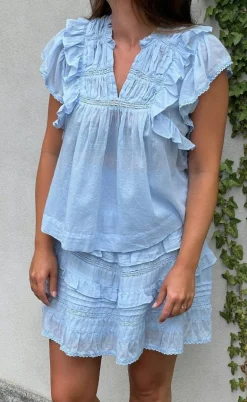 Neo Noir Top - Jayla - Light Blue