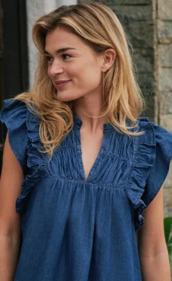 Neo Noir Top - Jayla Denim - Blue