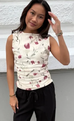 Neo Noir Top - Liblana Artist Mesh - Creme