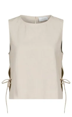 Neo Noir Top - Svetlana Linen - Sand