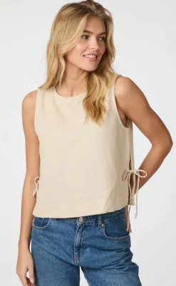 Neo Noir Top - Svetlana Linen - Sand